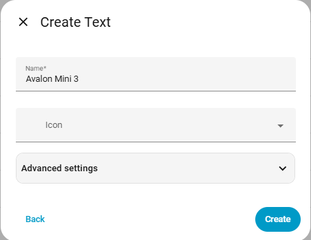 HA Create Helper Text Interface